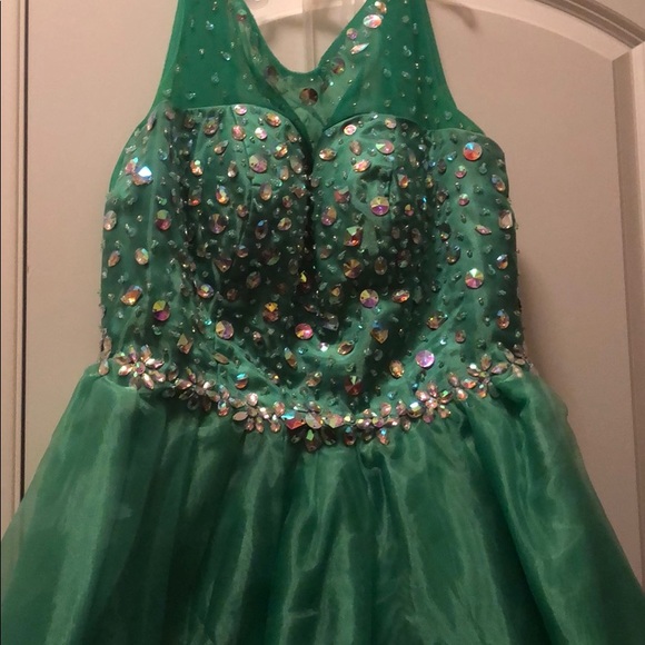 Green Homecoming Dress - Picture 3 of 7